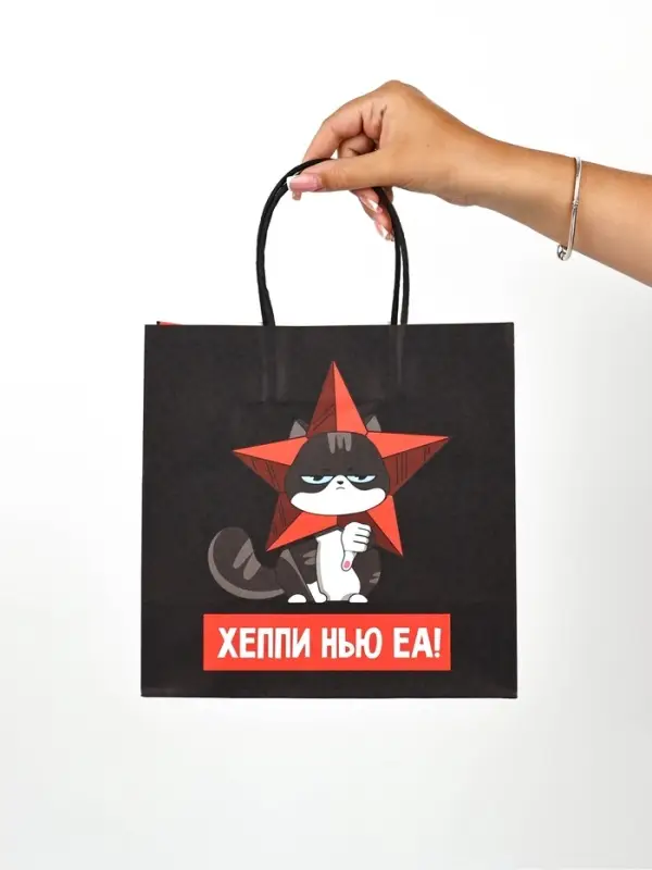 Пакеты подарочные новогодние &laquo;Новый год&raquo;, 22&times;22&times;11 см, 10 шт.