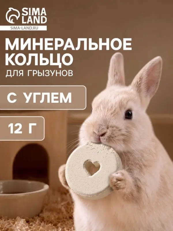 Минеральное кольцо для грызунов &laquo;Мышильд&raquo;, с углем, 12 г