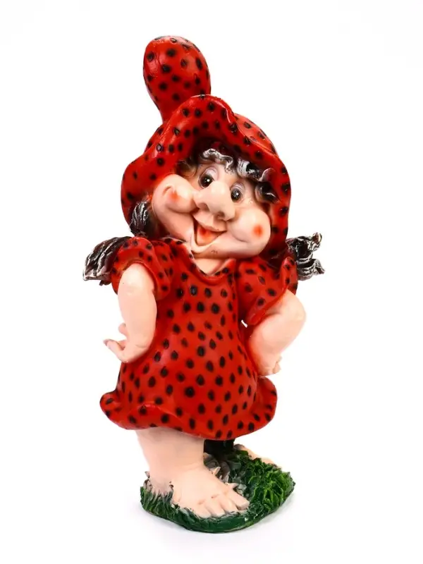 Садовая фигура из полистоуна &laquo;Девочка-клубничка&raquo;, 55&times;25&times;30 см