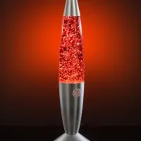 Лава - лампа RISALUX &laquo;Блёстки&raquo;, Е14, 30 Вт, от сети 220 В, серебристая, 34&times;8.5&times;8.5 см