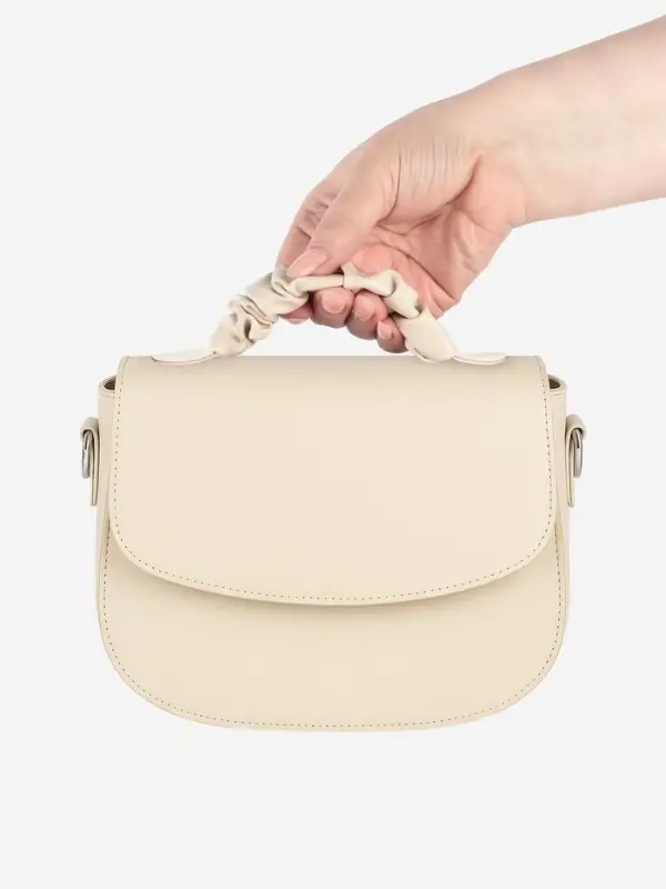 Ручка для сумки, пришивная, 18&times;3.5 см, молочная