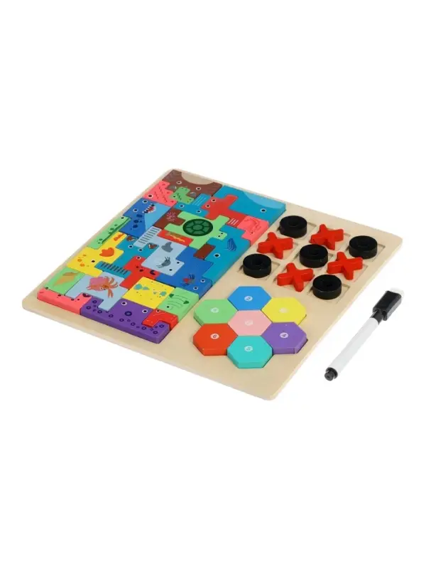 Деревянный  пазл Тетрис 3 в 1