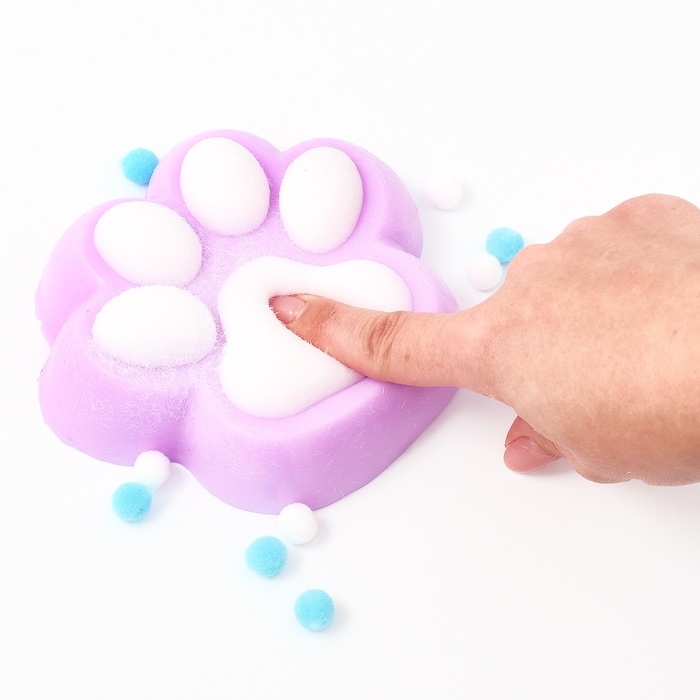 Сквиш антистресс - игрушка «Кошачья лапка», с пушистой посыпкой, МИКС