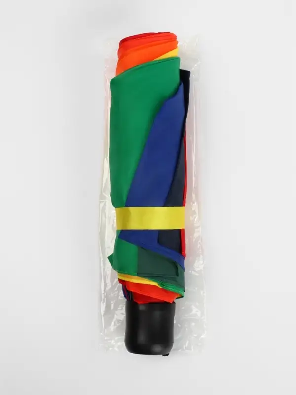 Зонт механический &laquo;Радуга&raquo;, 3 сложения, 8 спиц, R=48/55 см, d=96 см, разноцветный