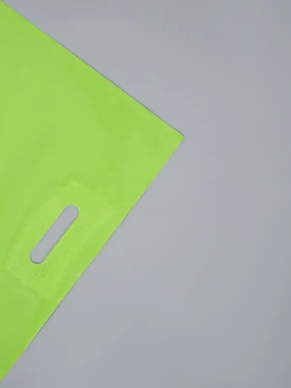 Пакет с вырубной усиленной ручкой, ПВД, салатовый, 40&times;50 см, 45 мкм