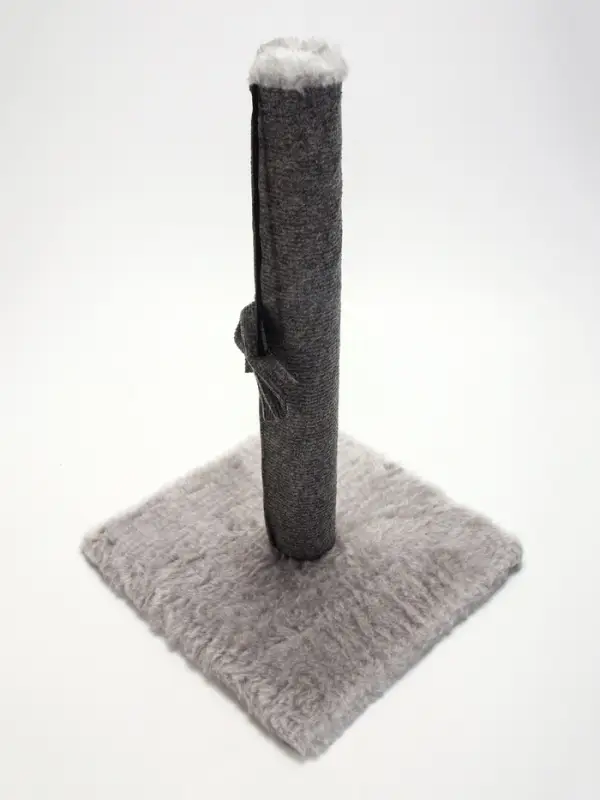 Когтеточка-столбик&laquo;Пижон&raquo;, 30&times;30&times;50 см, с игрушкой бантиком, серый
