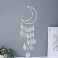 Ловец снов "Месяц" перламутр 19 кружков d=4,8 см 15х50 см