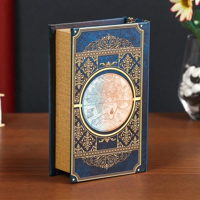 Сейф-книга дерево кожзам  Сейф-книга дерево кожзам "Для тебя открыт весь мир" 17х11х5 см