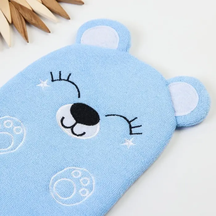 Мочалка детская для купания &laquo;Мишка&raquo;, варежка, из махры