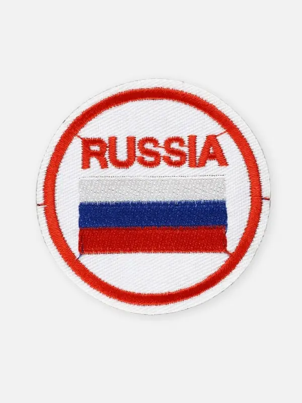 Термоаппликация Russia, d=6 см, фасовка 10 шт., разноцветная