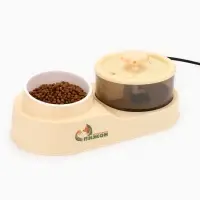 Фонтан для животных с миской &laquo;Пижон&raquo;, 34&times;17.5&times;11.5 см, бежевый