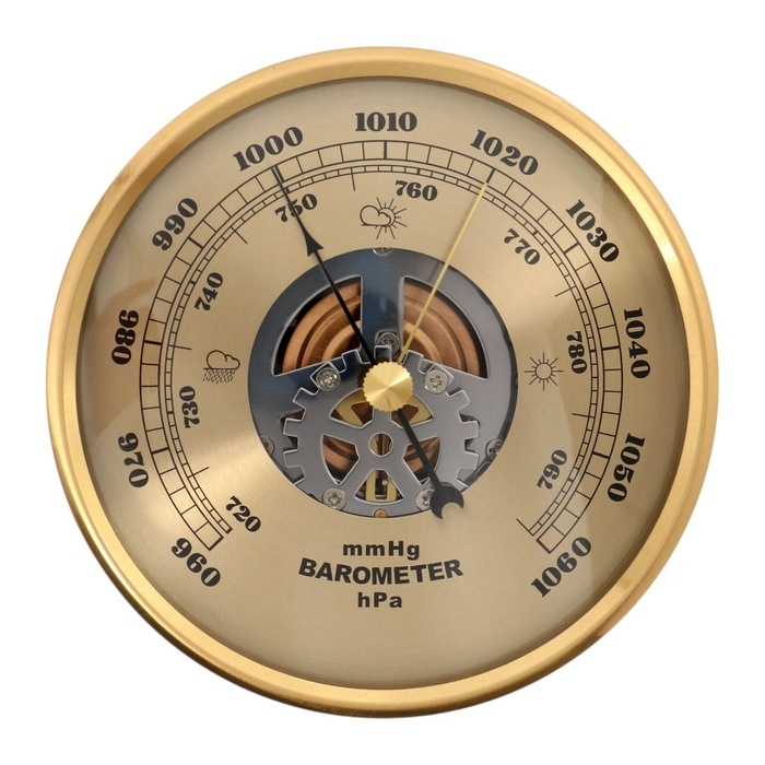 Барометр с шестерней, механический, настенный, d=10,8см Барометр с шестерней, механический, настенный, d=10,8см