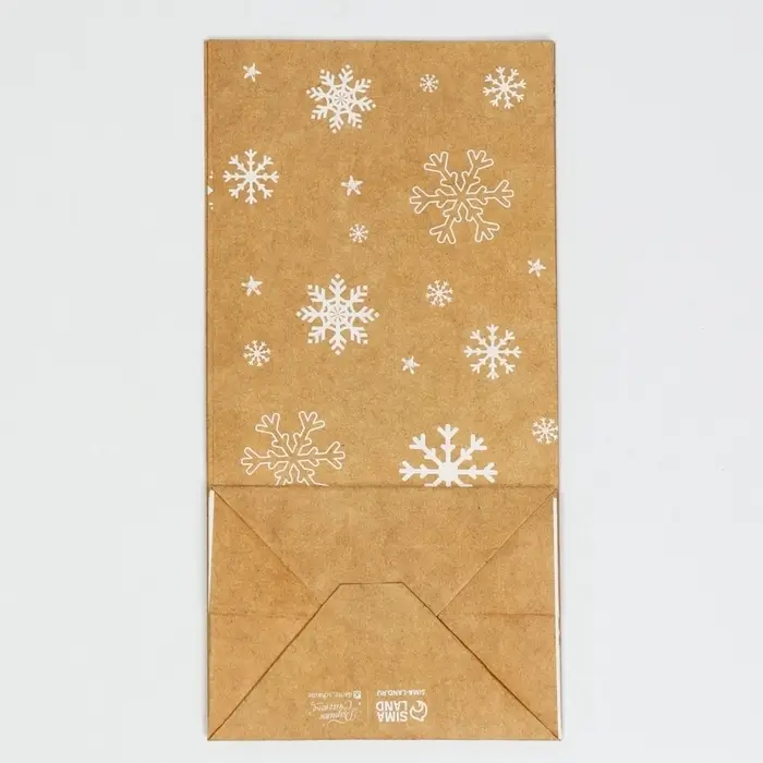 Пакет подарочный без ручек &laquo;С Новым годом! Радости и счастья!&raquo;, 10&times;19.5&times;7 см