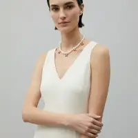 Бусы жемчужные &laquo;Вишня&raquo;, цветные в золоте