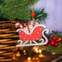 Елочная игрушка Лесная мастерская &laquo;Сани с подарками&raquo;