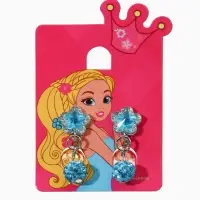 Серьги клипсы детские &laquo;Выбражулька. Шамбала и звездой кристалл&raquo;, голубые