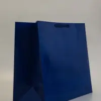Пакет подарочный ламинированный горизонтальный "Синий", XL 49 &times; 40 &times; 19 см