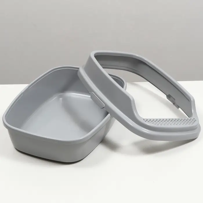 Туалет Айша M с бортом 53&times;39&times;21 см серый FIX