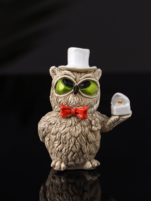 Фигура Фигура "Филин жених" 8х6х5 см, бежевый