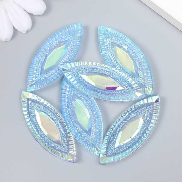 Декор для творчества пластик Декор для творчества пластик "Глаз" голография перламутр набор 6 шт 2х5 см