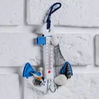 Термометр домашний настенный с крючком &laquo;Якорь с чайкой&raquo;, 12&times;9.5&times;2.5 см