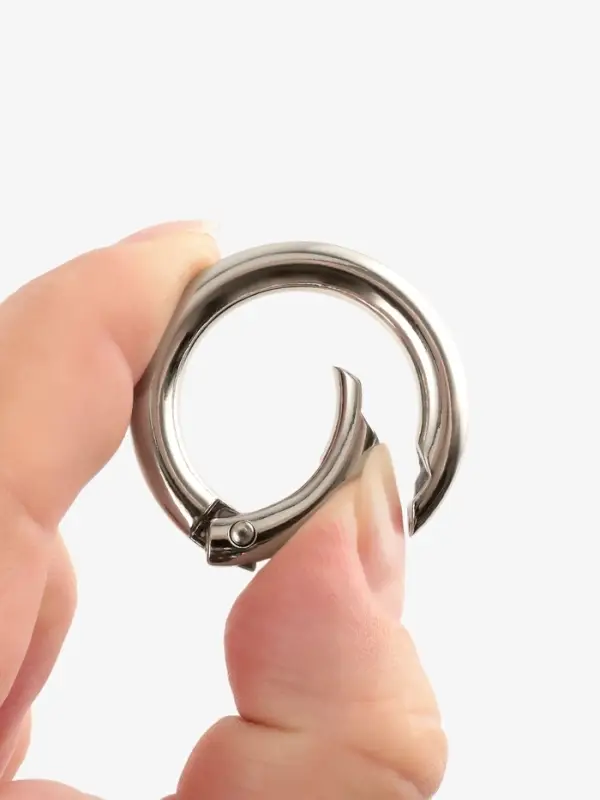 Кольца-карабины 12,9гр d25/35мм 5мм (наб 2шт цена за наб) серебряный TR