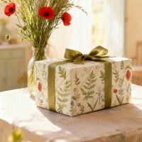 Бумага упаковочная FLORA.ЛУГОВЫЕ ТРАВЫ, 50 х 70 см (4 листа) 2-794/01