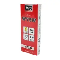 Лампа AVS Vegas 12V. WY5W "yellow" (W2,1x9,5d) BOX 10шт.