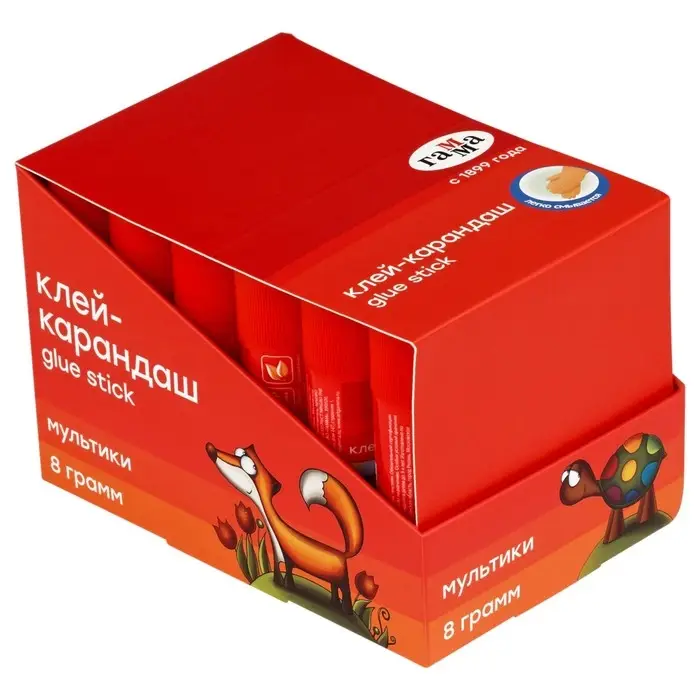 Клей-карандаш PVP  8г Гамма  Клей-карандаш PVP  8г Гамма "Мультики"