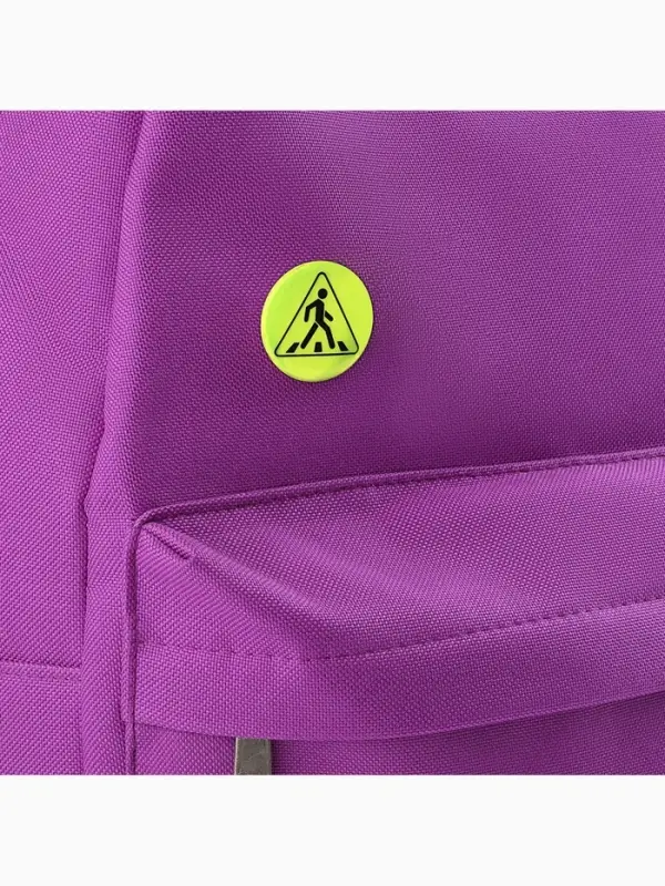 Светоотражающий значок &laquo;Пешеходный переход&raquo;, d=3 см, жёлтый