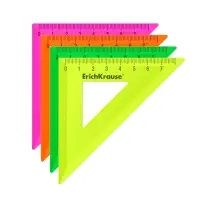 Угольник пластиковый ErichKrause. Neon Solid, 9 см, 45&deg;, МИКС
