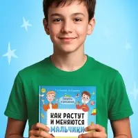 Энциклопедия в твёрдом переплёте «Как растут и меняются мальчики», 72 стр. Энциклопедия в твёрдом переплёте «Как растут и меняются мальчики», 72 стр.