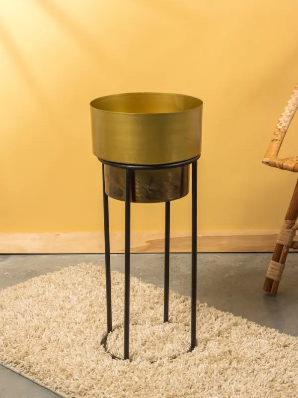 Кашпо на подставке  Кашпо на подставке "Золото Скифов" железо 27х27х63,5 см