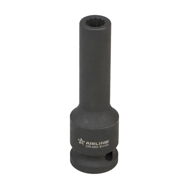 Головка ударная торцевая 1/2"DR двенадцатигранная 8мм, L=78мм