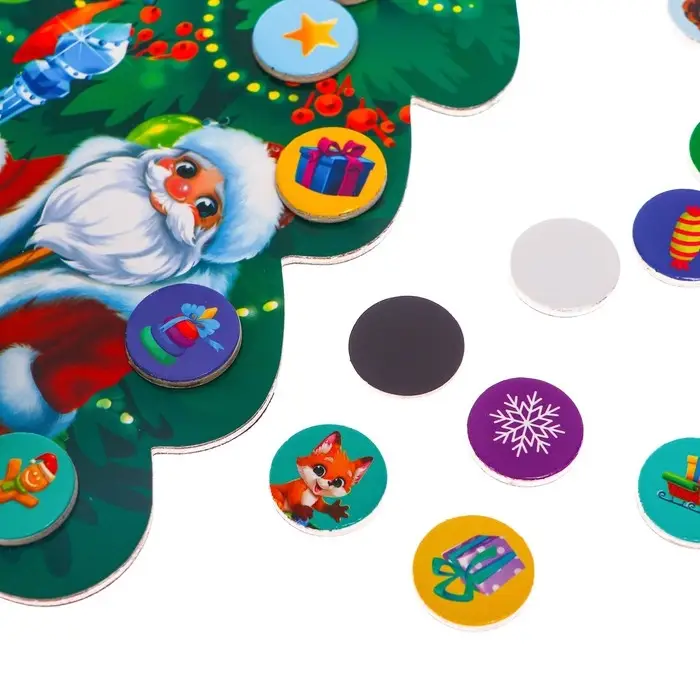 Настольная развивающая игра на новый год Лесная мастерская &laquo;Магнитная ёлка&raquo;