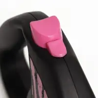 Рулетка Flexi Safari cord M, 5 м, трос, до 20 кг, розовая зебра (pink Zebra)