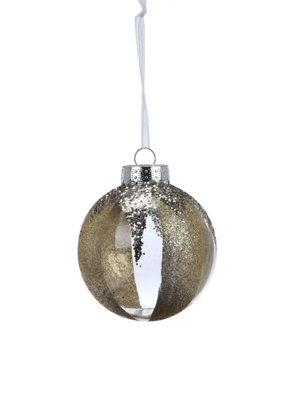 Ёлочные игрушки 6 шт. «Мелвин», шары новогодние, d=8 см, бело-золотой Ёлочные игрушки 6 шт. «Мелвин», шары новогодние, d=8 см, бело-золотой