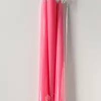 Набор свечей античных 25 см, 3 шт., 58 г, 7 ч, розовый