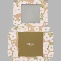 Коробка подарочная самосборная с окном &laquo;Цветы&raquo;, 16&times;16&times;3 см
