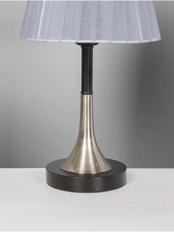 Лампа настольная RISALUX &laquo;Рита&raquo; 1&times;40 Вт Е27 черный/серебро/серый 20&times;20&times;40 см