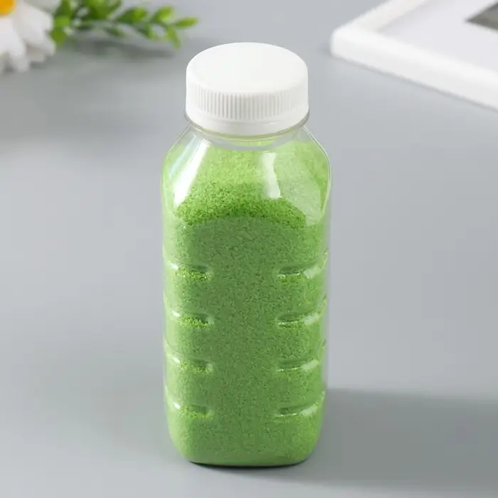 Песок цветной в бутылках "Салатовый" 500 гр