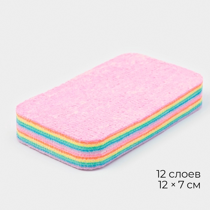 Салфетка многослойная для уборки из микрофибры MicroPVA, 12×7 см, 12 слоев Салфетка многослойная для уборки из микрофибры MicroPVA, 12×7 см, 12 слоев