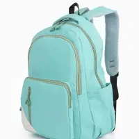 Рюкзак школьный на молнии, с отделами, карманами, размер 31&times;18&times;44 см, бирюзовый