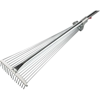 Грабли веерные проволоч.раздвижн.оц. 15зуб. с мет.чер. и мет.фикс_СИ-00119
