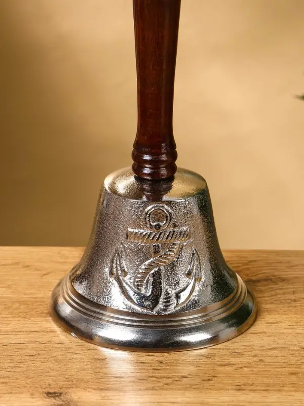 Колокольчик  Колокольчик "Якорь" алюминий, с деревянной ручкой 12х12х24 см