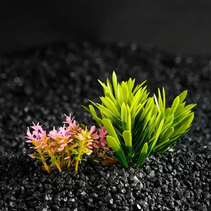 Растение искусственное аквариумное, на подставке под камень, 14&times;11&times;7 см