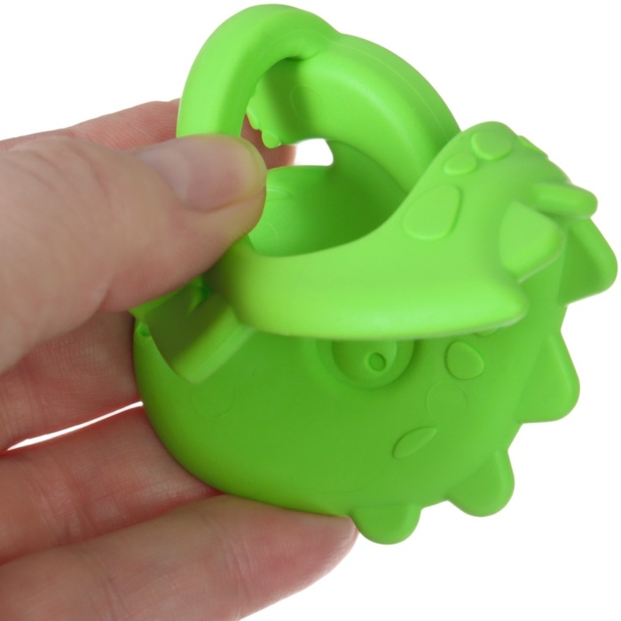 Прорезыватель силиконовый «Дино», цвет зеленый, ТЭП, КНОПА Прорезыватель силиконовый «Дино», цвет зеленый, ТЭП, КНОПА