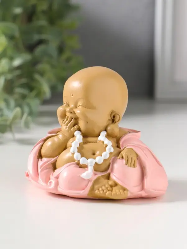 Фигурка полистоун &laquo;Маленький хотей в розовом одеянии - не скажу&raquo;, 8&times;9.3&times;7 см