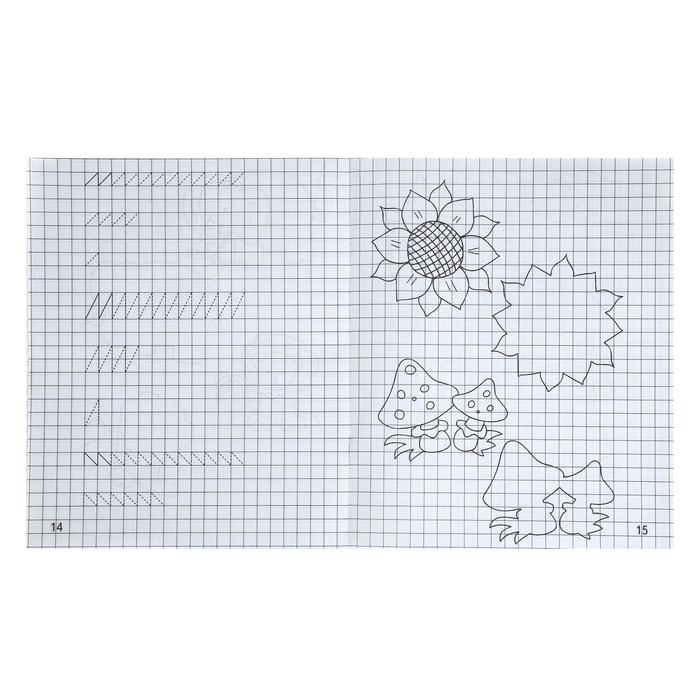 Рабочая тетрадь «Дошкольные прописи в клетку», часть1 Рабочая тетрадь «Дошкольные прописи в клетку», часть1