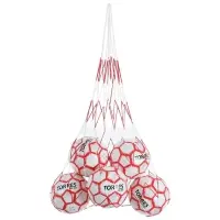 Сетка для переноски мячей ONLYTOP, на 8 мячей, нить 3 мм, 1.1 м, бело-красная